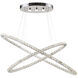 Blair 5 Light 47.25 inch Chrome 2-Tier Ring Chandelier Ceiling Light