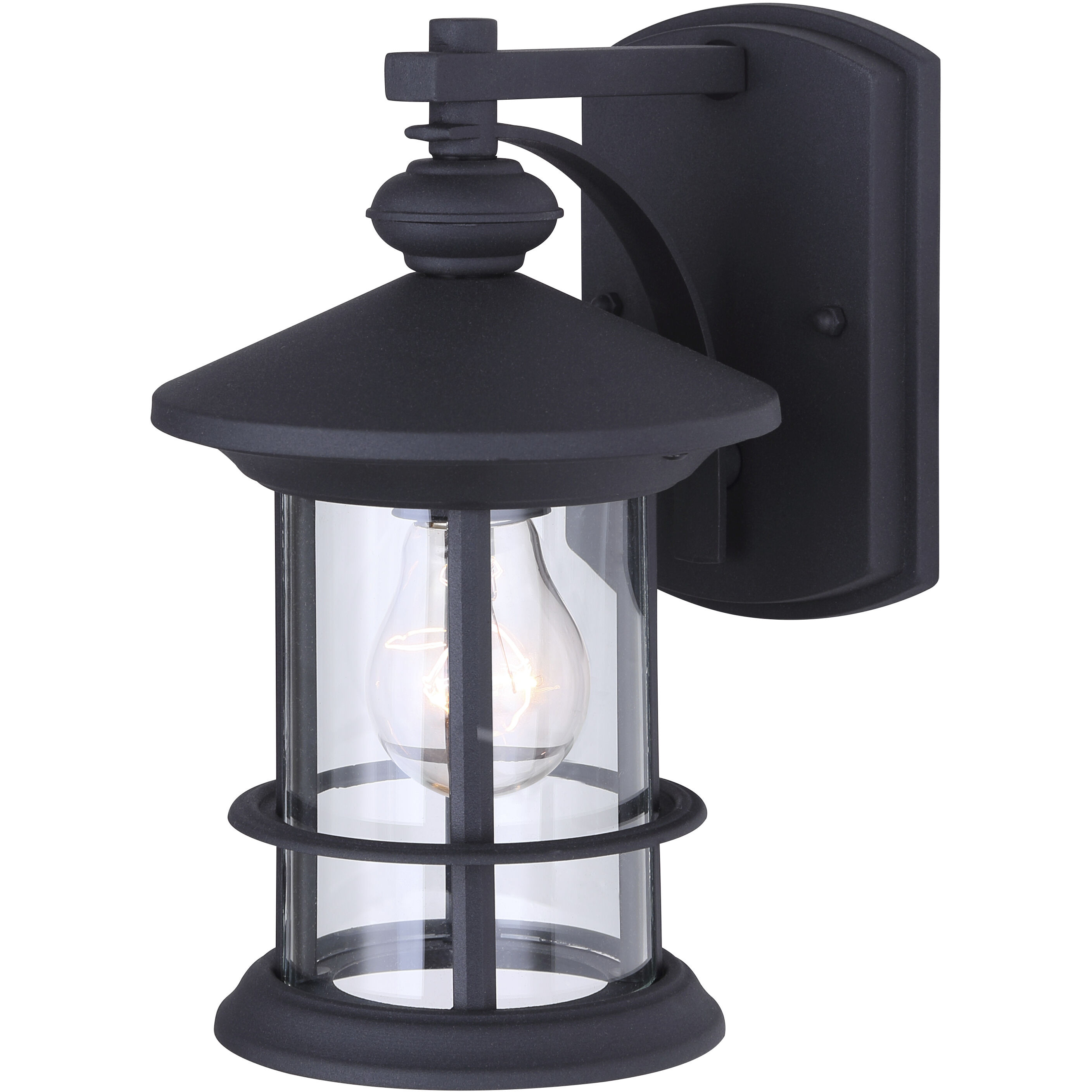 Madison 1 Light 10 inch Black Outdoor Downlight