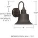 Brock 1 Light 11.5 inch Oiled Bronze Outdoor Wall Lantern
