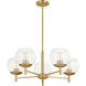 Lyon 5 Light 27 inch Aged Brass Chandelier Ceiling Light