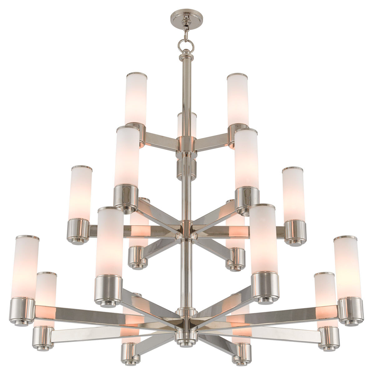 Weston 17 Light 44 inch Polished Nickel Foyer Chandelier Ceiling Light