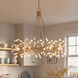 Once 8 Light 36 inch Spun Gold Chandelier Ceiling Light