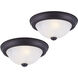 Madison 1 Light 11 inch Polished Brass Flush Mount Ceiling Light, Twin Pack