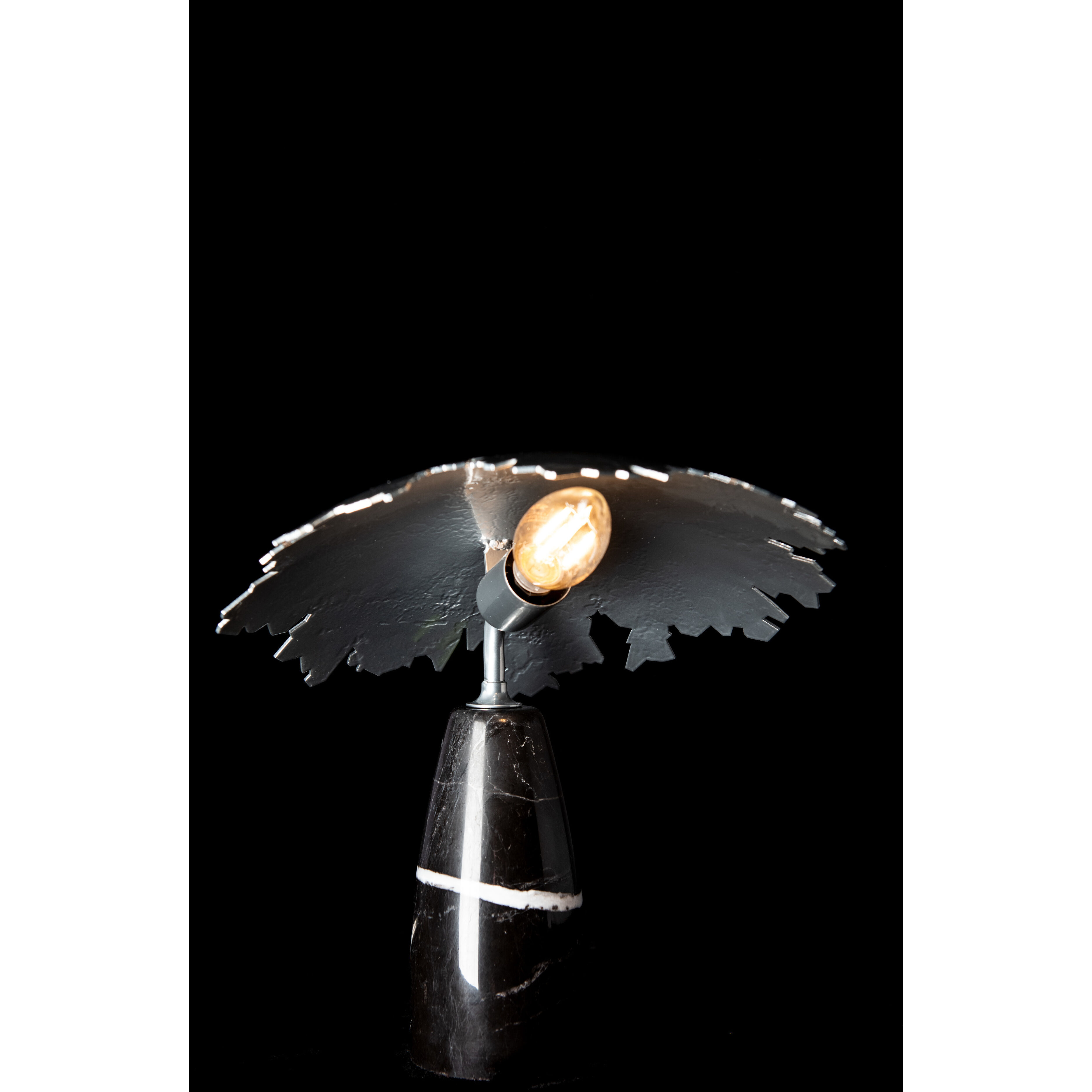 Pangea 10 inch 60.00 watt Modern Brass Mini Table Lamp Portable Light in Lilac Marble