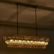 Uroko 9 Light 16 inch Polished Winter Brass Linear Pendant Ceiling Light