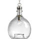 Blue Marlin 1 Light 13 inch Brushed Nickel Pendant Ceiling Light, Design Series
