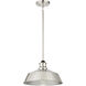 Vintage 1 Light 14 inch Polished Nickel Pendant Ceiling Light