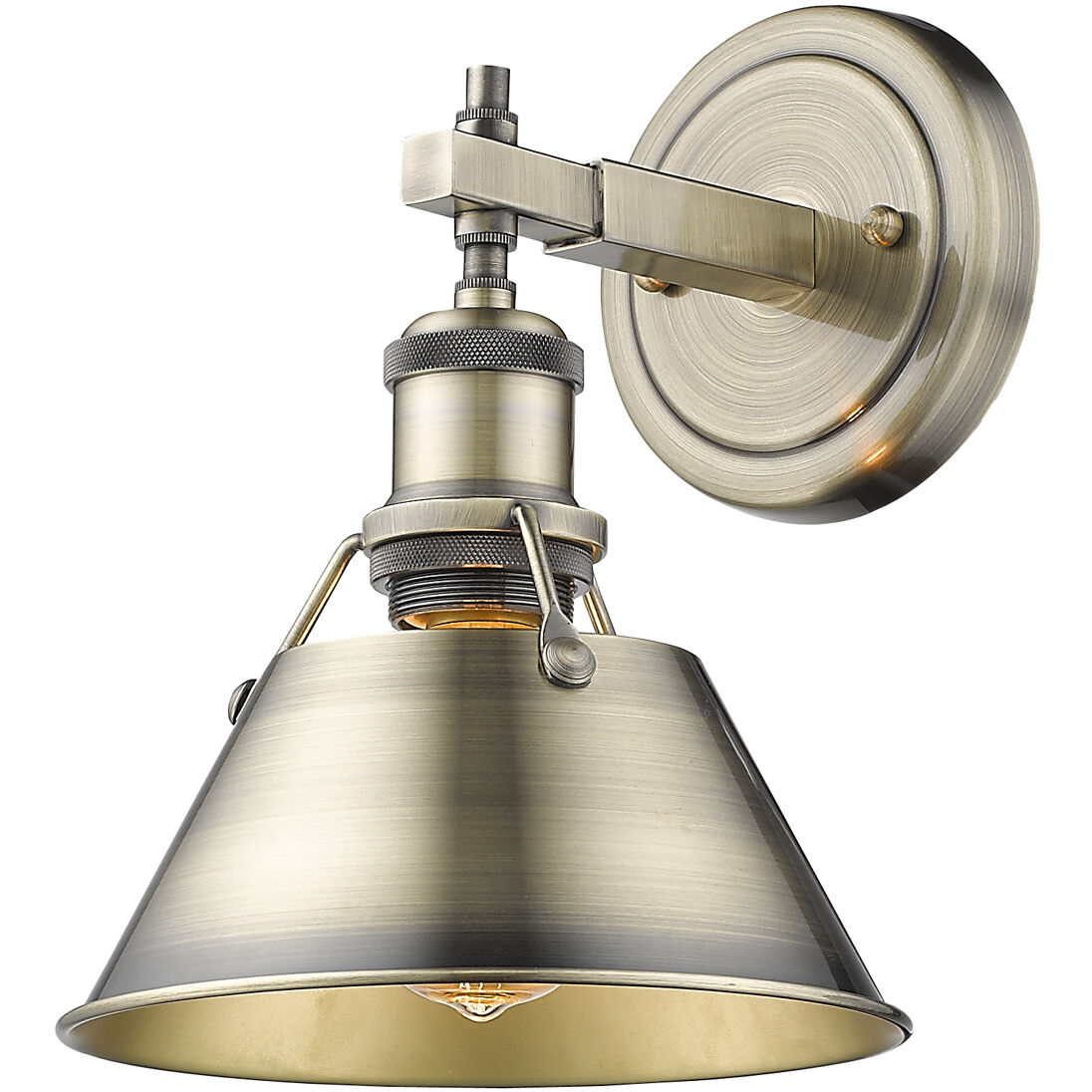 Yep Orwell Vanity Wall Light in Pewter, Rubbed Bronze