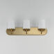 Durham 3 Light 24 inch Natural Aged Brass Bath Vanity Wall Light