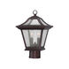 Aiken 2 Light 15 inch Architectural Bronze Exterior Post Mount Light