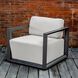 Remsen Java Black and Oyster White Outdoor Lounge Chair