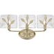 Calla Vanity Wall Light in White Gold