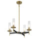 Baldwin Park 4 Light 18 inch Coal/Soft Brass Chandelier Ceiling Light