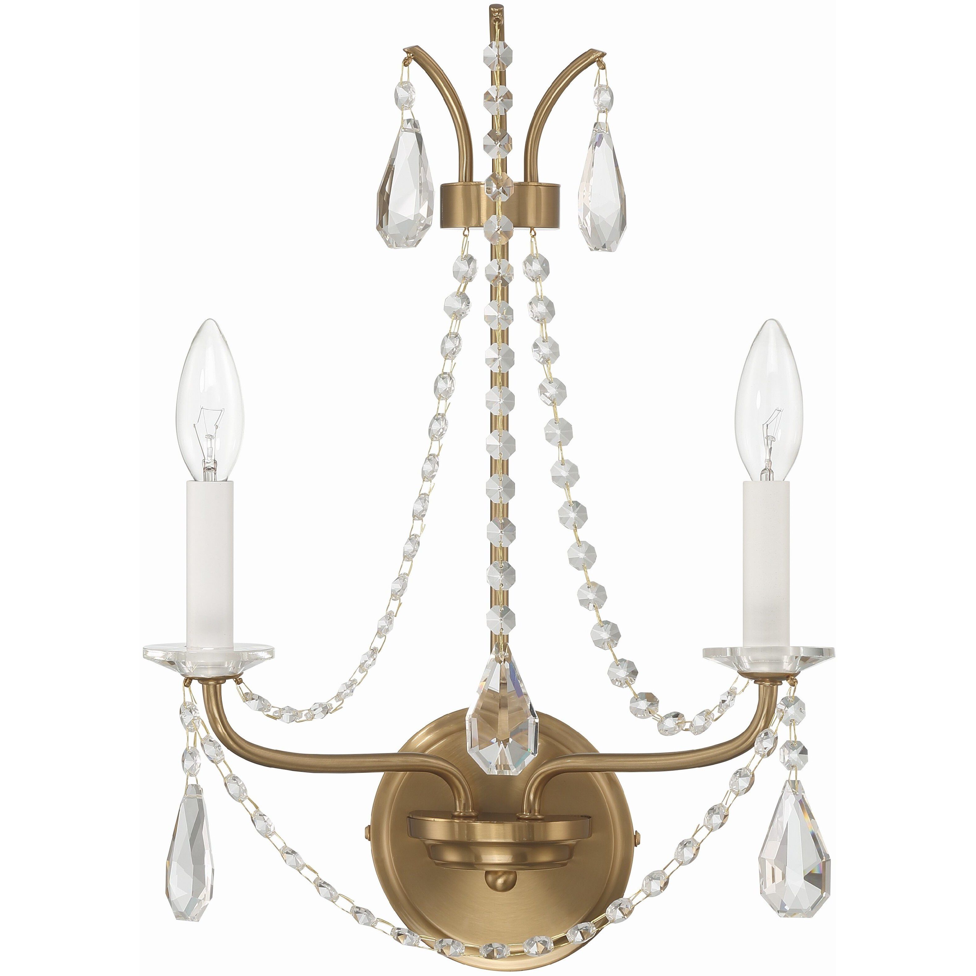 Karrington Sconce Wall Light in Aged Brass