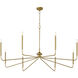 Providence 8 Light 60 inch Aged Brass Chandelier Ceiling Light