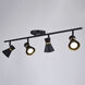 Alto 4 Light 120 Matte Black and Satin Brass Directional Light Ceiling Light