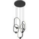 Saros LED 18.25 inch Matte Black Chandelier Ceiling Light