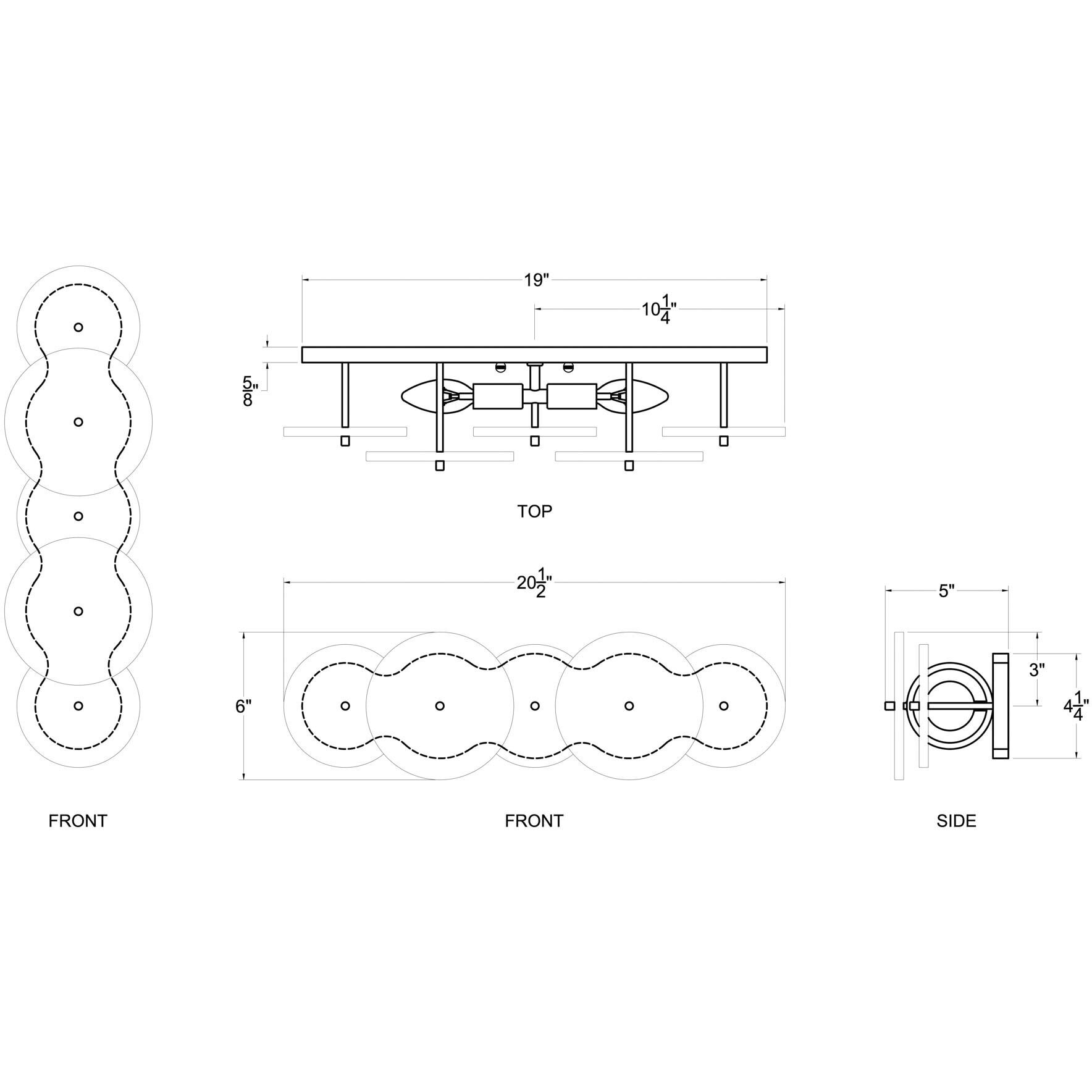 Cosmos 2 Light 20.5 inch Matte Black Bath Vanity Light Wall Light, Smithsonian Collaboration