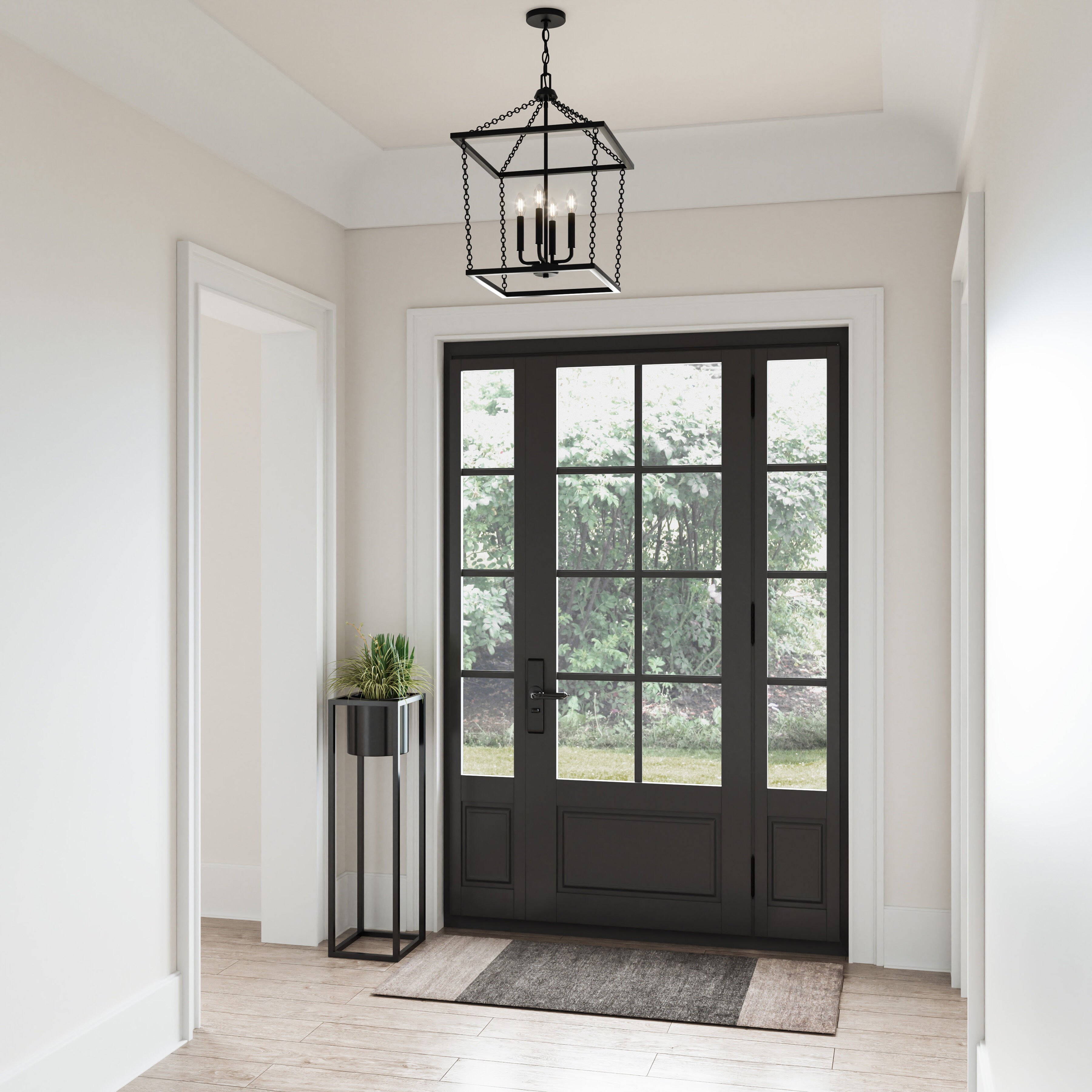 Emmett 4 Light 17 inch Matte Black Pendant Ceiling Light