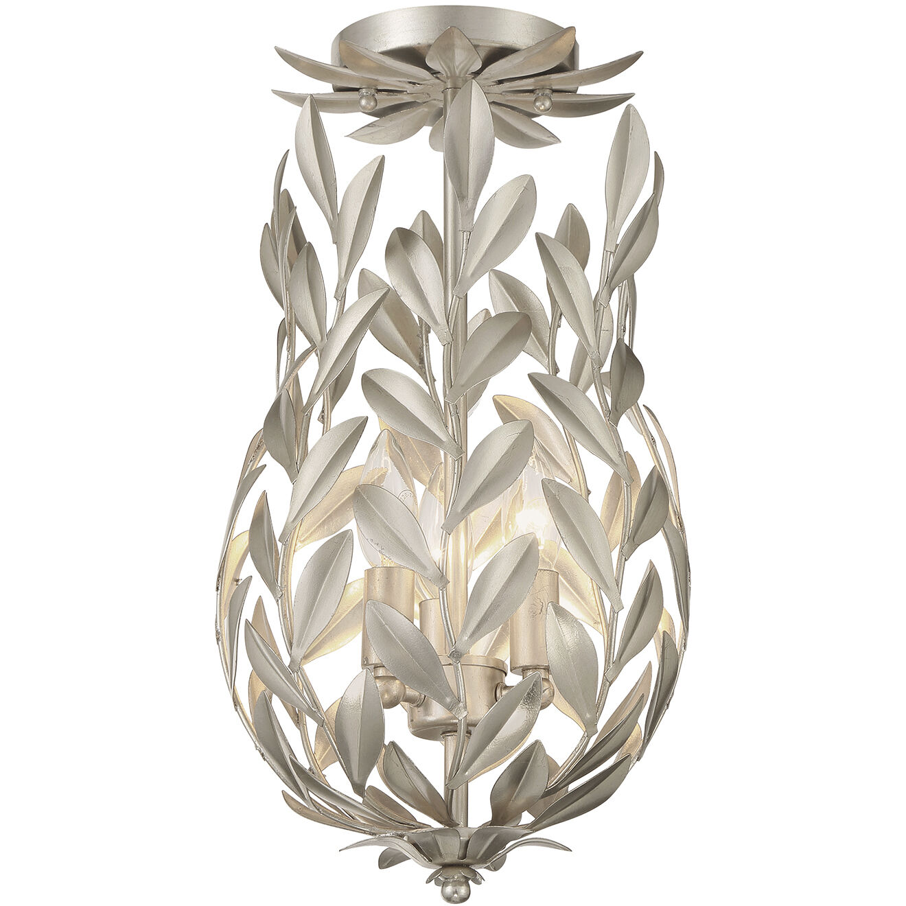 Broche 3 Light 9.50 inch Semi-Flush Mount