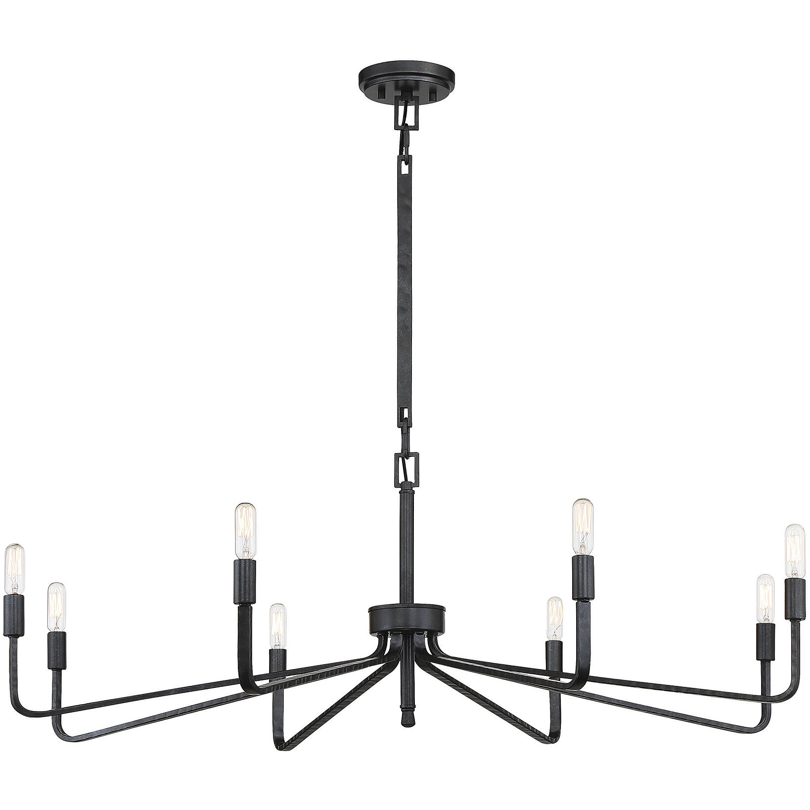 Salem 8 Light 40 inch Forged Iron Chandelier Ceiling Light