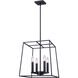 Madison 4 Light 14 inch Black Chandelier Ceiling Light
