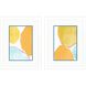 Propac Yellow and Orange and Teal and Multi Framed Art, Propac