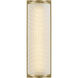 Lisa McDennon Devon LED 4.75 inch Lacquered Brass Bath Light Wall Light in Etched Opal, 20W, 2900K, Linear, Sconce
