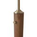 Scalloped 92 inch 9 watt Weathered Brass and Walnut Arc Floor Lamp Portable Light