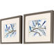 Here Birdie Birdie Blue and Brown and Green and Multi Framed Art