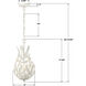 Broche 3 Light 9 inch Matte White Chandelier Ceiling Light