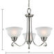 Hamilton 3 Light 25 inch Brushed Nickel Chandelier Ceiling Light