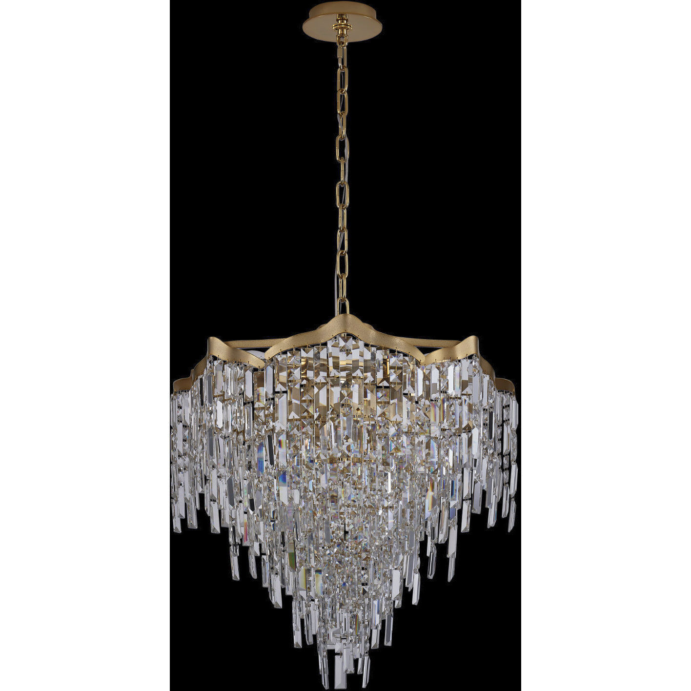 Cadere 15 Light 26 inch Two Tone 18K Gold Pendant Ceiling Light