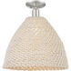 Natural Ballston Dome 1 Light 15.75 inch Brushed Satin Nickel Semi-Flush Mount Ceiling Light