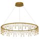 Lucerna 39.38 inch 34.56 watt Stainless Steel Gold Chandelier Ceiling Light