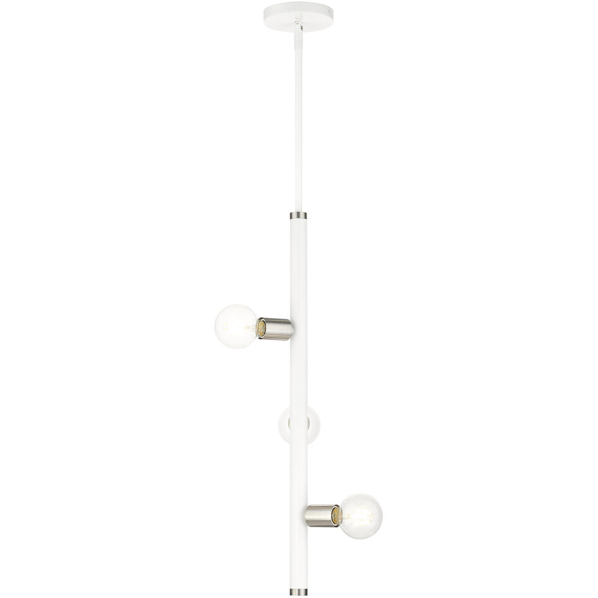 Bannister 3 Light 6 inch White Pendant Ceiling Light