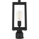 Veda 1 Light 15 inch Black Outdoor Post Light