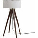 Quattro 31 inch 23.00 watt Dark Walnut Wood and Weathered Brass Table Lamp Portable Light