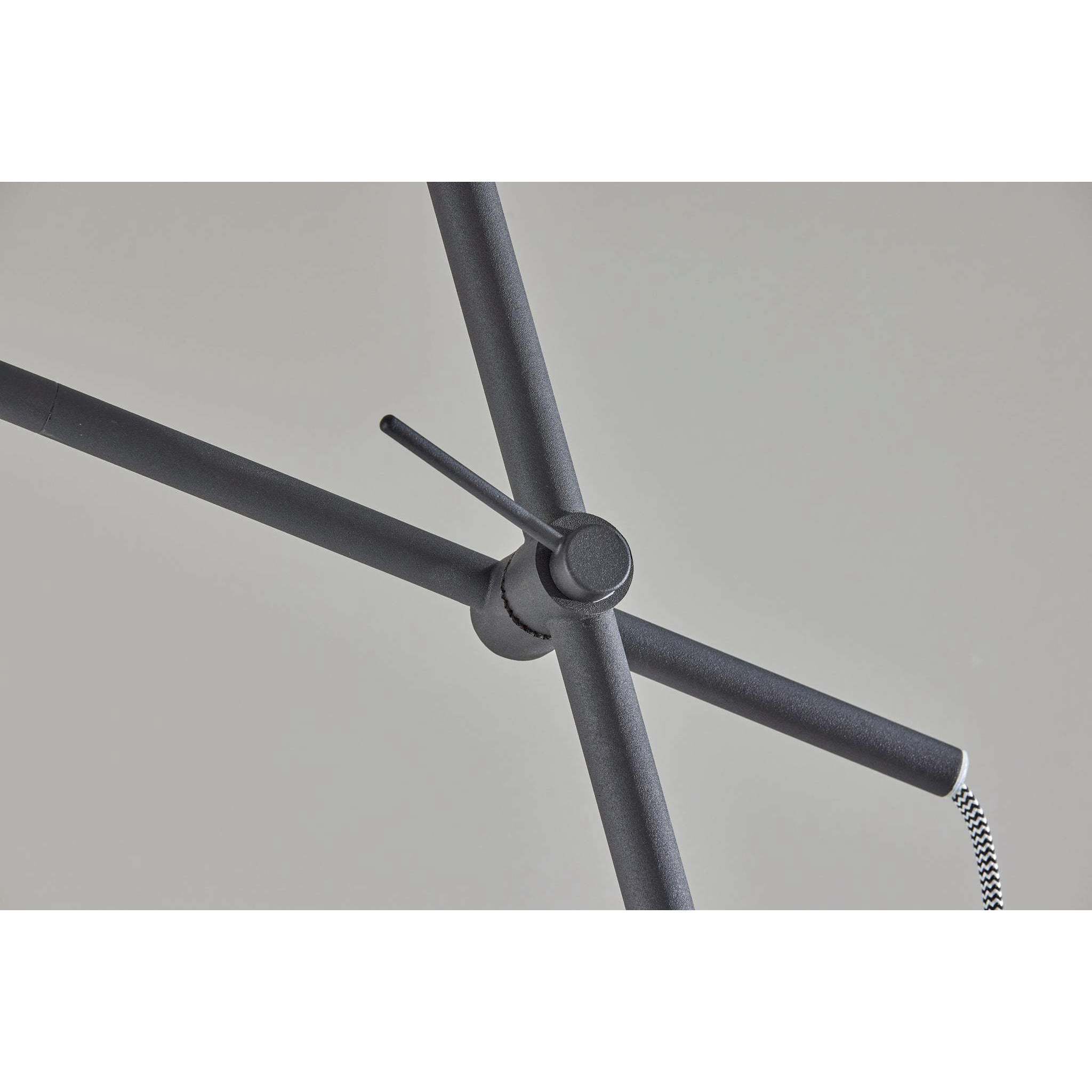 Varick 73 inch 100 watt Black Arc Floor Lamp Portable Light