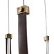Ayers LED 43.25 inch Champagne Gold and Black and Brown Chandelier Ceiling Light