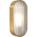 Montreal 1 Light 10.83 inch PVD Brushed Brass Coastal Wall Light