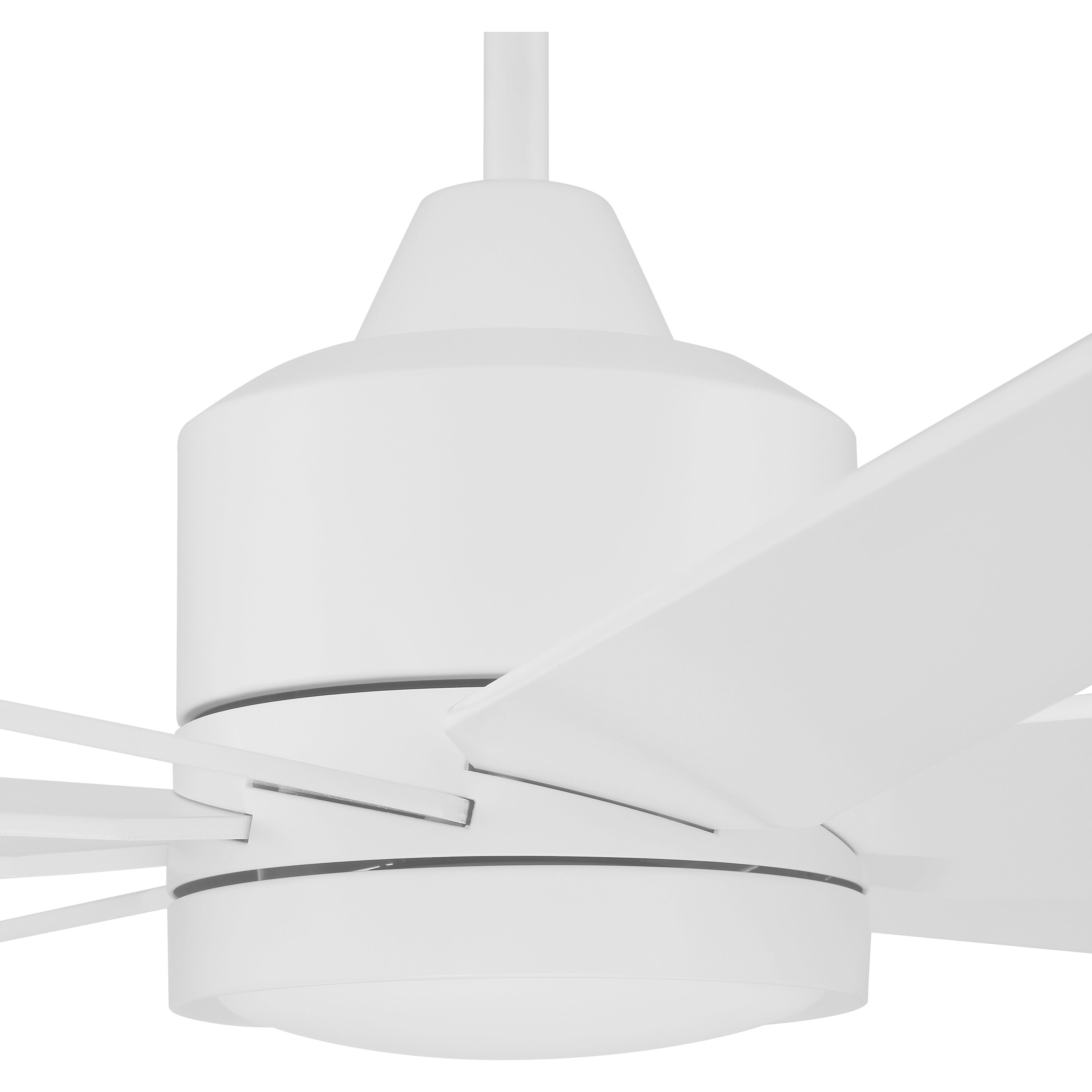 Champion 60 inch Matte White with Matte White/Matte White Blades Ceiling Fan