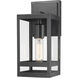 Nuri 1 Light 13.5 inch Black Outdoor Wall Light