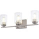 Park Ridge 3 Light 22 inch Satin Nickel Bathroom Light Wall Light
