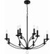 Mila 12 Light 32 inch Black Chandelier Ceiling Light