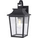 Irving Park 1 Light 13.75 inch Textured Black Outdoor Wall