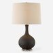 Rimini 24.25 inch 150.00 watt Matte Black Glaze with Rust Undertones and Brushed Antique Brass Table Lamp Portable Light