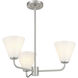Blair 3 Light 24 inch Satin Nickel Chandelier Ceiling Light