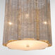 Boracay 4 Light 20.5 inch Brushed Grey Cane and Nickel Pendant Ceiling Light