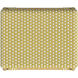 Robias Rectangular Rattan 24.5" Counter Stool in Yellow and White Dot